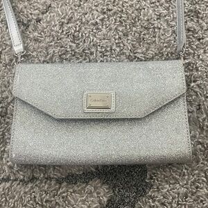 Calvin Klein Sparkling Silver Clutch